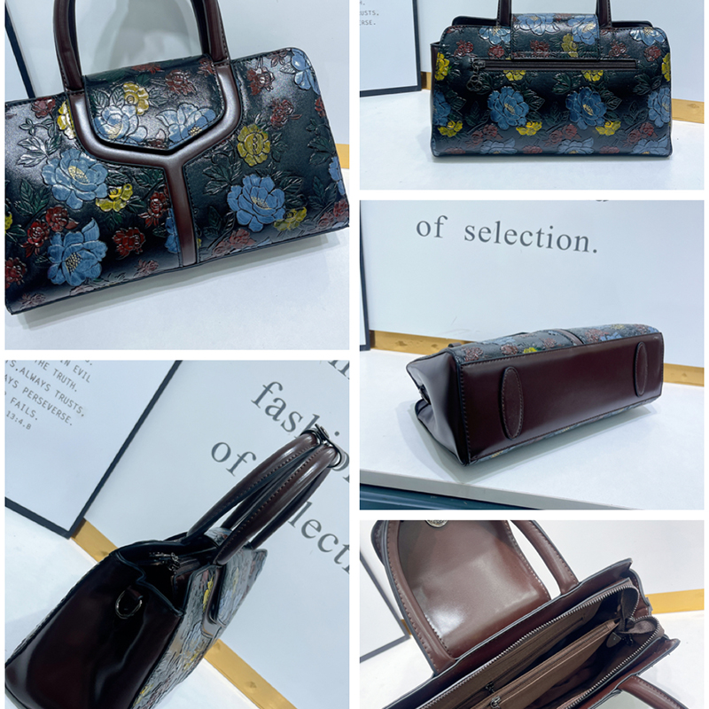Vintage Geprägte Blumen-Boston – Luxury Bags That Are Vegan Bewertung und Preis