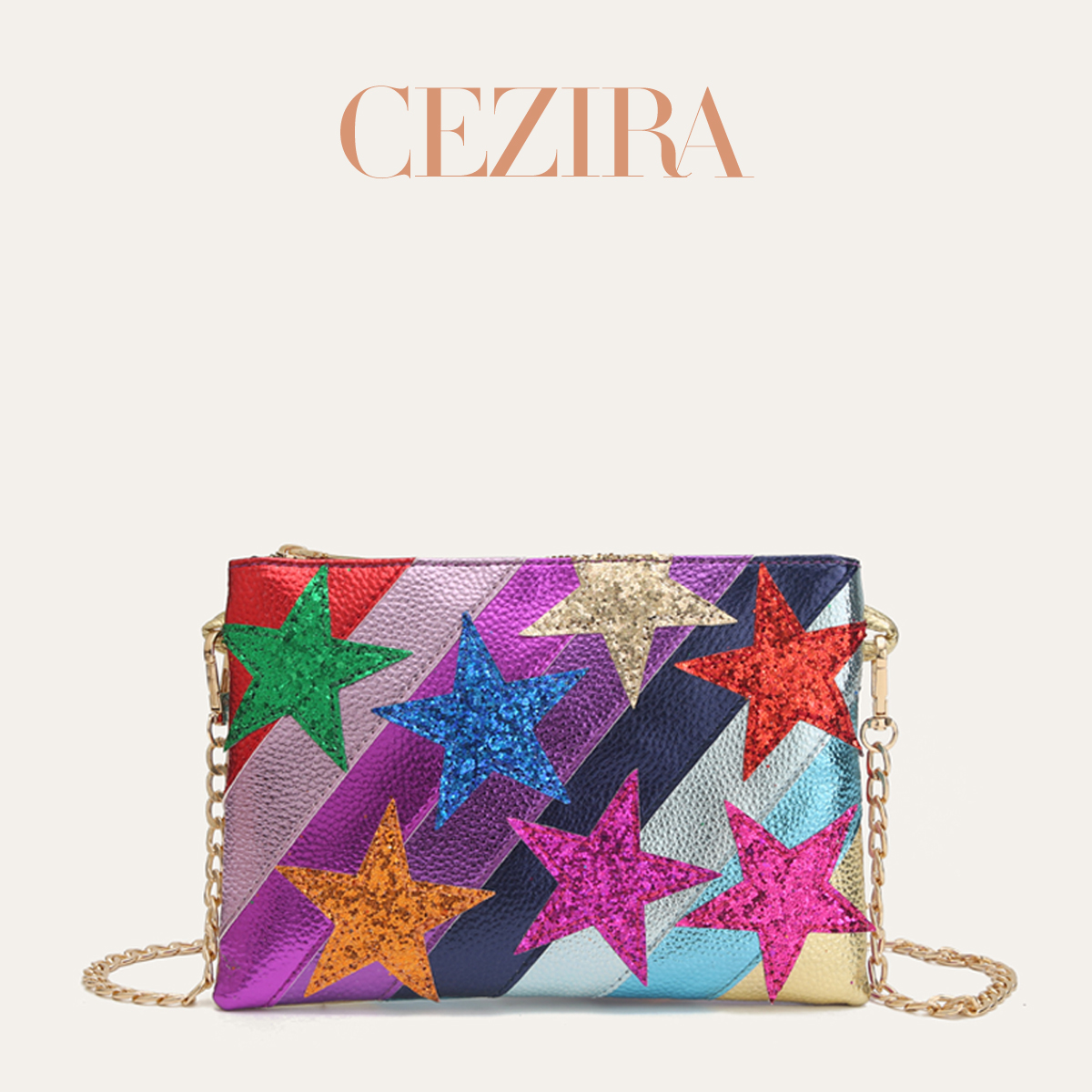 CR Stars Muster Bunte Streifen – Luxury Bags That Are Vegan Bewertung und Preis